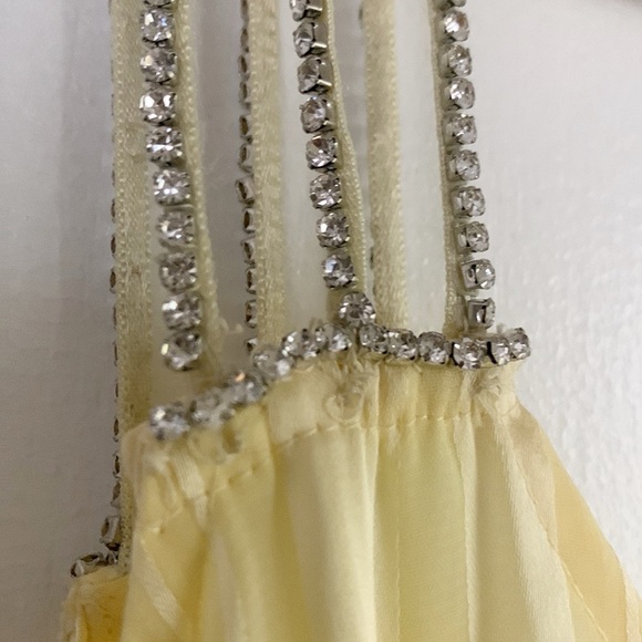 LoveShackFancy Yellow Dress with Crystal Straps - Picture 9 of 9